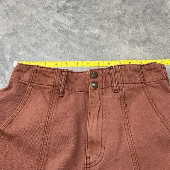 Urban Outfitters BDG Brown High Rise Baggy Cargo Trousers Cargo Pants Size 28 - Picture 7 of 10